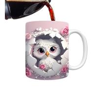 Générique Tasse à café 3D,tasse à café 3D 11oz Onze onces de céramique | Modèle de pour les amateurs de café, de thé au lait, cadeau d'anniversaire de vacances