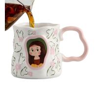 Générique Tasse à café artistique 380ml | Tasse en céramique de style Renaissance | Conception de fleurs de chef-d’œuvre européen | Cadeau fantaisie pour petit ami, petite amie, amis et famille.