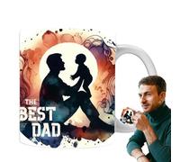 Générique Tasse À Café Best Dad Ever - Tasse En Céramique De 350 Ml, Design Coloré Et Créatif, Portable Créative, Support Pour Café, Thé, Chocolat Chaud | Fête Des Pères Salon Salle À Manger Chambre
