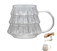 Générique Tasse à café d'arbre de Noël,Tasse en verre d'arbre de Noël | de lait en verre | à café décorative pour arbre de noël, jolie tasse à festive, vacances d'hiver, anniversaire, verres de
