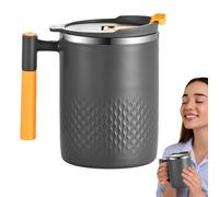 Générique Tasse à café en acier inoxydable, tasse à café thermique - Tasse thermique double couche de 450 ml, à de voyage en acier inoxydable pour le lait, l'eau glacée, les jus, le, le thé