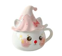 Générique Tasse à Café en Céramique Mug Chat Mignon Réutilisable pour Thé | Mug Chapeau de Sorcière pour Café Lait Whisky Eau Randonnée Camping Fête Halloween Nouvel An