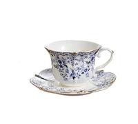 Générique Tasse à Café en Porcelaine Ensemble de tasses à café et soucoupes en céramique style vintage 200 ml for la maison, le restaurant, thé l'après-midi(A)