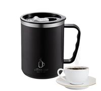 Générique Tasse à café isolée,Gobelet à boire de 500 ml | Tasse à café en acier inoxydable, gobelet avec couvercle et poignée pour voyage, fête, boissons froides et chaudes