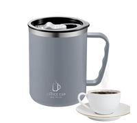 Générique Tasse à café isolée | Tasse de voyage de 500 ml - Gobelet de voyage avec couvercle et poignée, tasse à café Portable en acier inoxydable pour boissons froides et chaudes