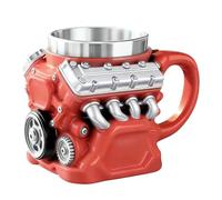 Générique Tasse à café moteur - réaliste en acier inoxydable, tasse pour passionné de voiture | Cadeau de mécanicien de nouveauté, conception de piston détaillée avec revêtement en céramique pour h