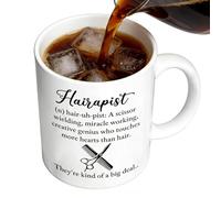 Générique Tasse à Café Nomade - 33 cl Tasses Thème Coiffeur - Tasse à Boisson en Céramique,Pour Maison, Bureau, Cuisine, Fête, Café, Thé, Jus, Lait