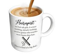 Générique Tasse à Café Nomade - 330 ml Poignée Ergonome Thème Coiffeur | Tasse pour Coiffeur - pour Maison Bureau Fêtes Cuisine Chaud Froid Eau Café Thé Jus Bière