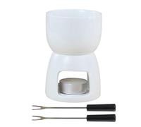 Générique Tasse à fondue au chocolat | Pot chauffe-beurre, tasses à chocolat de 150 ml avec 2 fourchettes - pour tremper le fromage, dessert, boisson, dîner, fête de mariage, date d'anniversaire