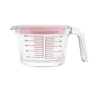 Générique Tasse À Mesurer Cuisine 500Ml Tasse À Mesurer Bouilloire À Boisson Bouilloire avec Poignée Couvercle Cuisson Farine Liquide Accessoires De Cuisine,2 pcs