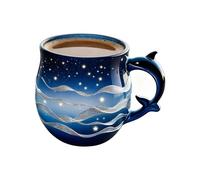 Générique Tasse à thème - Verre à créature marine, adorable verres à motif de baleine, corps en avec forme de prise confortable, accessoire de table artistique pour café, cuisine, fête, boisson