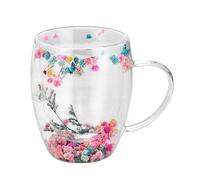 Générique Tasse À Thés En Verres À Fleurs - Tasses À Boisson Double, À Boire, Verre À Cappuccino, Verres Résistants À La Chaleur, Design Élégant | Tasses À Thé En Verre À Fleurs, Pour Thé Au Lait,