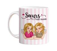 Générique Tasse Amitié - Tasses de Boisson 330ml | Tasse en Céramique,pour Thé Après-Midi, Brunch, Maison, Cuisine, Dortoir, Bureau, Salle de Pause, Cafétéria du