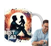 Générique Tasse Best Dad Ever - Tasse À Café En Céramique Pour La Fête Des Pères | À Thé Colorée Multifonctionnelle De 350ml Créative Pour Jus, Café Et Lait