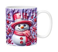 Générique Tasse Bonhomme de Neige,Mugs De Noël En Céramique 3D - Vaisselle Boisson Design 3D avec Anse pour Chocolat Thé Cadeau Fêtes
