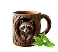 Générique Tasse Café 3D 32 Cl - Mug Animaux Trou Arbre | Tasse Réutilisable Anniversaire Détente Maison Collection Personnelle Loisirs Weekend