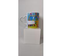 Générique Tasse Casimir avec Anse en Forme de Cœur, Mug Coloré avec Personnages et Décor Ludique