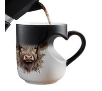 Générique Tasse Céramique Changeant Couleur 400 Ml Tasse Céramique Cœur De