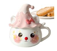 Générique Tasse Chat en Céramique Mug Chat Mignon Réutilisable pour Thé | Tasse Chapeau de Sorcière Halloween pour Café Lait Whisky Eau Randonnée Camping Fête Halloween Nouvel An