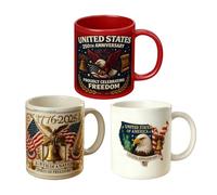 Générique Tasse Commémorative 1776-2026, Matériau En Céramique Robuste, 8,3 X 9,6 Cm, Tasse À Café Commémorative Du 250e Anniversaire Des États-Unis, Tase Du Drapeau Américain De L', Va Au Lave-va