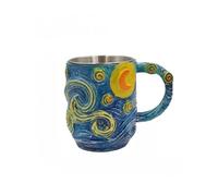 Générique Tasse d ' art en résine Design Unique Star Night, avec protections thermiques, poignée ergonomique, adaptée liquides chauds, tasse faite à la main