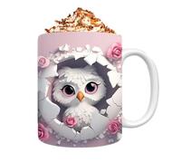 Générique Tasse de 3D, tasse à café de 3D 11oz Onze onces de céramique | Tasses mignonnes pour les buveurs de café, les amateurs de lait, les amateurs de thé, les femmes et les hommes