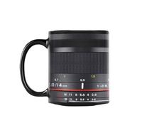 Générique Tasse De Café Objectif Appareil Photo - Mug De Voyage Avec Poignée Zoom DSLR | Accessoire Pour Amateur Photographie, Cadeau Bureau Studio Déplacement Fan Caféine