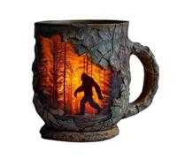 Générique Tasse De Feu De Forêt Big-foot, Conception Ergonomique, 1 Pièce, TasseLumineuse, Tasse À Café D'extérieur Vintage, Texture D'écorce D'arbre 3D, Pour Amis, Collègue, Enseignant