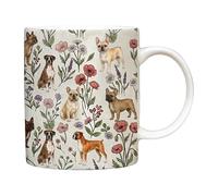 Générique Tasse De Voyage, Conception De Poignée Ergonomique, 9,5x8 Cm, Tasses À Café Bouledogue Français, Tasse De Chien, De Conception De Chien Distinctive, Pour La Bière De Jus De Latte Chaud