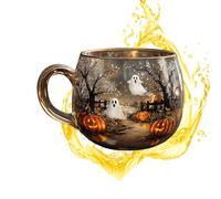 Générique Tasse d'Halloween Haunted Path | Ghosts Pumpkin Ceramic Cup | Masse de café fantôme créative Halloween | Automne peint Halloweens Ghost Beverage Conteneurs Party Supplies for Tea & Coffee