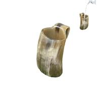 Générique Tasse en corne à boire - Tasse à rustique vintage, chope de fabriquée à la main, porte-boisson de style médiéval | Verres en corne authentiques pour les amateurs de, de whisky