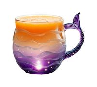 Générique Tasse En Verre Sirène - Boissons Chaudes Et Froides Décoration De | Tasse À Café En Verre 11x11x8.6cm, Queue De Sirène 3D | Pour La Maison Camping Dortoir Hôtel Appartement Café Chocolat