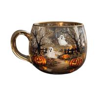 Générique Tasse Fantôme Et Monstre, Verre Peint Pour Halloween, Tasse À Café, En Verre Transparent, Idéal Pour Fêtes D'Halloween, Utilisation Quotidienne, Cadeaux De Fête