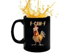 Générique Tasse Funny Chicken F-Caw-F, F-Caw-F Coq Tasses À Café En Céramique Avec Poignée Incurvée, Pour Boissons Chaudes Froides, Pour Thé, Lait, Chocolat, Bière