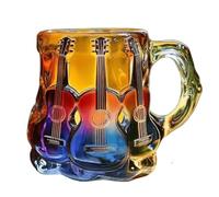 Générique Tasse Guitare Artistique - Mug Café 3D Peint, Coupe En Résine Peinte À La Main Pour Amateurs D'Art | Résistant À La Chaleur, Collection De Musicien, Décoration Maison Pour Collègues, Amis