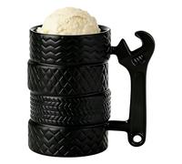 Générique Tasse Humoristique - Contenant à boire en céramique avec poignée en forme de esign Pneu Grande Capacité Tasse à Café Humour | pour Femme Adulte Ami Enfant Papa Amateur Auto