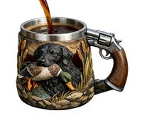 Générique Tasse Isotherme Café | Acier Inoxydable Décor Réaliste | Tasse Isotherme Mug Chien Transportable - Pour Eau Bière Chocolat Thé Lait Maison Camping Dortoir Hôtel Appartement Soirée