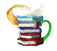 Générique Tasse Livre,Tasse En Verre Peint À Thème Livresque - Isotherme Breuvages Chauds Froids Cadeaux Lecteurs Écrivains Bibliophiles Amoureux Littérature Famille Amis