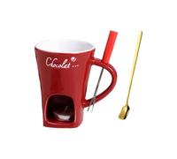 Générique Tasse pour La Fondue Au Chocolat - avec Cuillère en Céramique Mini Multifonction Coupe À Fondre,Tasse Chauffante pour Fromage Beurre Bonbons - pour Beurre Desserts Snacks Bonbons Et Lait