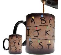 Générique Tasse thermochromique 325 ml motif lumières de Noël, réutilisable, pour café, lait ou thé. Idéal comme cadeau de Nouvel An, pour les amoureux, la famille ou les femmes.
