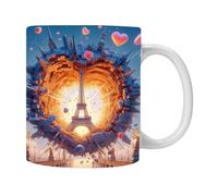 Générique Tasse Tour De - Tasse En Céramique De 3,7 Pouces | Tase À Café 3D - Tases Ergonomiques À Motif De Tour De Cuites À Haute Température Pour Boissons Chaudes Et Froides, Famille, Amis, Bure