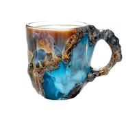 Générique Tasses à café en cristal minéral, nouvelle tasse à café minérale élégante multicolore, tasses à café en roche minérale 3D naturelle avec anse, cadeau pour votre meilleur ami (A)