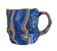 Générique Tasses à café en cristal minéral, nouvelle tasse à café minérale élégante multicolore, tasses à café en roche minérale 3D naturelle avec anse, cadeau pour votre meilleur ami (E)