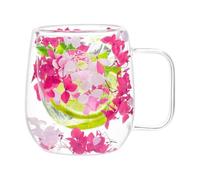 Générique Tasses à café en verre double paroi Tasse À Thé À Fleurs Séchées