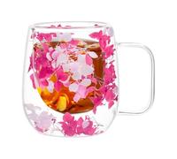 Générique Tasses à café en verre double paroi Tasse À Thé À Fleurs Séchées