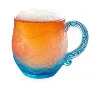 Générique Tasses À Café En Verre,Vague Corail Prise Confortable 35cl | Tasses À Boire Amusantes Coucher De Soleil | Pour Thé Lait Boisson Jus Chaud Froid Maison Bureau École Anniversaire Noël Adultes