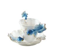 Générique Tasses à Espresso Goldfish EnaMel Coffee Cuples Coupes Cuisse Creative Mariage Pref Ceramic Cup Tasse China Coupe(A)
