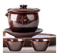 Générique Tasses à thé en céramique, service à thé chinois | Service à Verrerie et verres portables,Tasses à en céramique, service à antidérapant pour de noir pu-erh Oolong vert