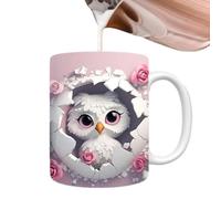 Générique Tasses en céramique 3D,tasse 3D Céramique 11oz | Modèle de pour les amateurs de café, de thé au lait, cadeau d'anniversaire de vacances