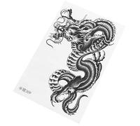 Générique Tatouage Dragon Temporaire Grand Format pour Bras et Corps, Autocollant Noir en Papier Transfert, Solide et Facile à Enlever, pour Clubs à Thème et Soirées